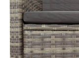 11 Piece Garden Dining Set with Cushions Grey Poly Rattan 3277617