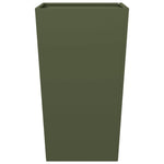 ZNTS Garden Planters Olive Green 2 pcs 45x45x75 cm Steel 851101