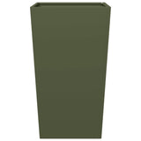 ZNTS Garden Planters Olive Green 2 pcs 45x45x75 cm Steel 851101