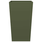 Garden Planters Olive Green 2 pcs 45x45x75 cm Steel 851101