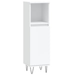 ZNTS 3 Piece Bathroom Cabinet Set White Engineered Wood 3187789