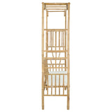 Garden Arch with Bench Cream White 115 x 50 x 205 cm Bamboo 42028057