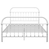 284495 Bed Frame without Mattress White Metal 140x200 cm