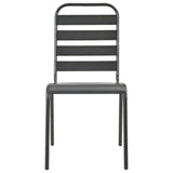 Stackable Garden Chair Set 3 pcs Anthracite Powder-coated Steel 3283764