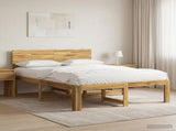 Double Bed Frame with Headboard ROSTOCK White 120 x 190 cm 903361