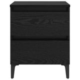 Bedside Cabinet 2 pcs Black oak 40 x 35 x 50 cm Engineered wood 871923