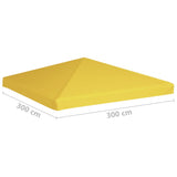 Gazebo Top Cover 270 g/m 3x3 m Yellow 312079
