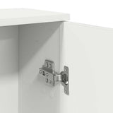 Bathroom Cabinet with Roll Holder White 39x22x90 cm 858524