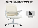 Breathable Mesh Office Chair, Ergonomic Swivel Computer Chair with Flip-up Armrests, Lumbar Back T3398P377425