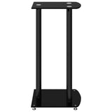 Speaker Stands 2 pcs Black Tempered Glass 3 Pillars Design 51804