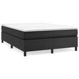 Box Spring Bed Frame Black Double Faux Leather 3121216