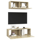 2 Piece TV Cabinet Set Sonoma Oak Engineered Wood 3079017