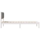 Bed Frame with Upholstered Headboard Light Grey 80 x 200 cm 878293