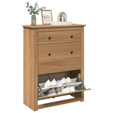 Shoe Cabinet PANAMA 80x35x105 cm Solid Wood Pine 4016392