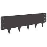 Lawn Edging 20 pcs 100 x 30 cm Steel Black 8008624