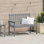 Garden Bench with Cushion Light Grey 120 x 59 x 88cm HDPE 42006603