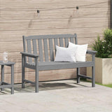 Garden Bench with Cushion Light Grey 120 x 59 x 88cm HDPE 42006603