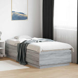 Bed Frame without Mattress Grey Sonoma 100x200 cm 3209721