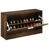 Shoe Bench Smoked Oak 80x24x45 cm Engineered Wood 342644
