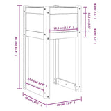 Planters 2 pcs White 40x40x81 cm Solid Wood Pine 822125