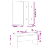 Hallway Furniture Set Old Wood Engineered Wood 857019