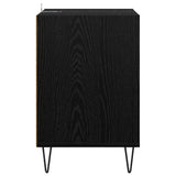TV Cabinet Black Oak 100 x 35 x 55 cm Engineered Wood 882722