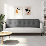 Back Pillow Dark Grey 180 x 24 x 50 cm Fabric 42014558
