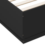 Bed Frame without Mattress Black 150x200 cm King Size 3209696