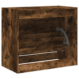 Shoe Cabinet Smoked Oak 80x42x69 cm Engineered Wood 840005
