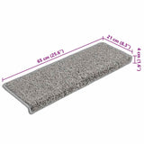 Stair Mats 20 pcs 65x21x4 cm Grey Rectangular Edge 3365851