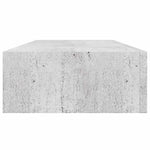 Wall Drawer Shelves 2 pcs Concrete Grey 60x23.5x10cm MDF 330266