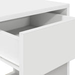 ZNTS Bedside Cabinet with Drawer White 35x34x66.5 cm 858713