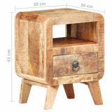 Bedside Cabinet 30x30x41 cm Rough Mango Wood 321616
