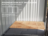 5 x 3ft Corrugated Steel Storage Shed, with Lock - Brown T3398P318843