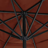 Garden Parasol with Aluminium Pole 600 cm Terracotta 47375