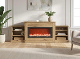 Electric Fireplace Artisan Oak 140 x 30 x 67 cm Engineered wood 8021150