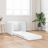 Floor Sofa Bed with Cushion White 74 x 77 x 81 cm Faux leather 4106636