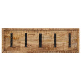 Wall-mounted Coat Rack with 5 Hooks Solid Wood Mango 358953