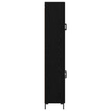 Highboard 2 pcs Black Oak Engineered Wood 3416109