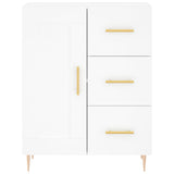 Highboard White 69.5x34x180 cm Engineered Wood 3190005