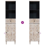 Bathroom Cabinet White 38 x 33.5 x 160 cm Solid Mango Wood 4018390
