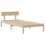 ZNTS Bookcase Bed without Mattress 90x190 cm Single Solid Wood Pine 3321820