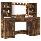 Dressing Table Set with Drawer 3 pcs Smoked Oak Engineered Wood 3334285