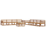 Outdoor Sofa Set 9 pcs Natural Solid Acacia Wood 3367362