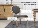 Set of Two French-Inspired Wooden Dining Chairs - Grey T3398P328309