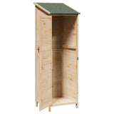 Garden Shed Natural 59.5 x 56 x 176.5 cm Solid Fir Wood 42033444