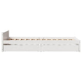 Bed Frame without Mattress White 90x190 cm Single Solid Wood Pine 3301675