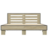 Bed Frame without Mattress Sonoma Oak 150x200 cm King Size 3280098