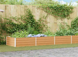 Garden Raised Bed Light Brown 480 x 80 x 45 cm Galvanised Steel 42017341