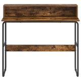 Desk with Storage Smoked Oak 100 x 50 x 91 cm 8008028